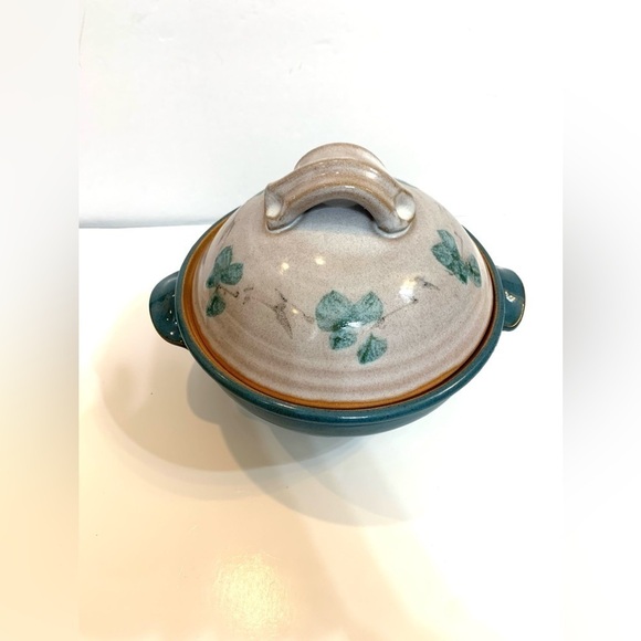 Blue Stoneware Studio Pottery Casserole Bowl Signed by Artist Suzanne Kent - Picture 3 of 9